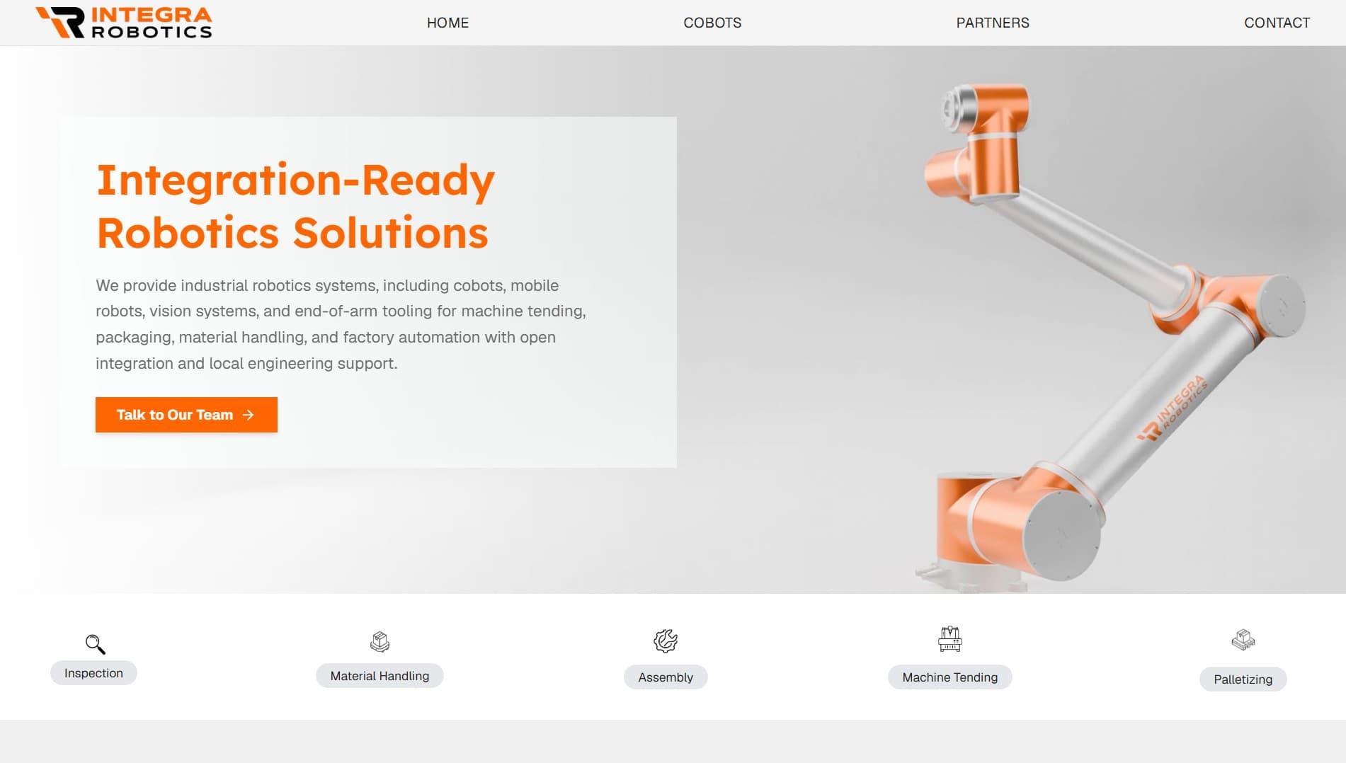 Integra Robotics public website