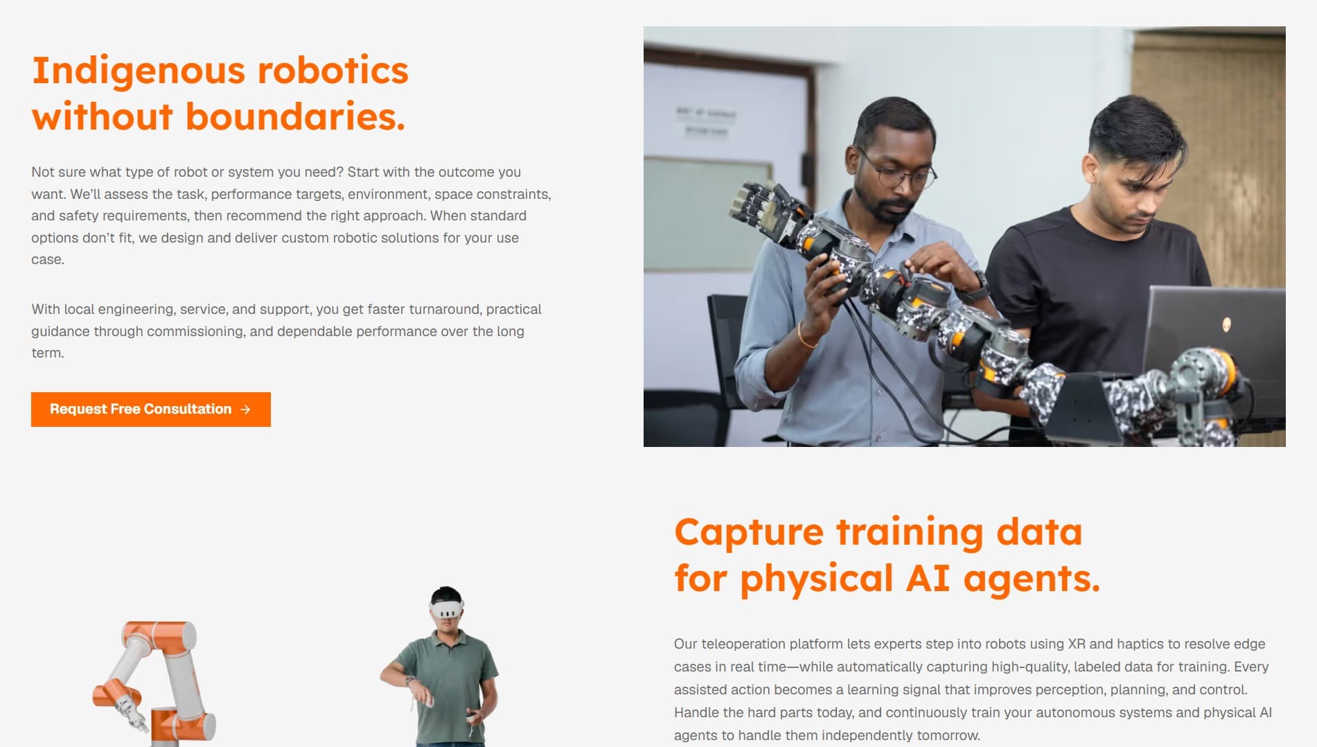 Integra Robotics sales dashboard
